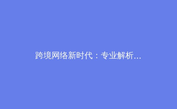 跨境网络新时代：专业解析VPN技术演进与安全应用趋势