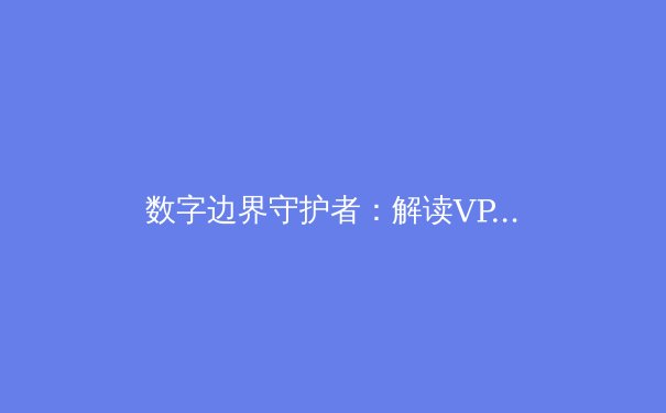 数字边界守护者：解读VPN技术演进与未来网络隐私趋势 - 4