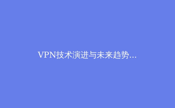 VPN技术演进与未来趋势：从隐私保护到全球网络架构变革 - 4