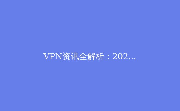 VPN资讯全解析：2024年网络安全、隐私保护与访问自由的关键工具 - 4