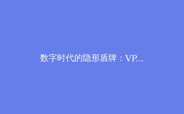 数字时代的隐形盾牌：VPN技术如何重塑你的网络安全与访问自由 - 2