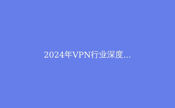 2024年VPN行业深度解析：隐私变革、技术进化与法规博弈 - 3
