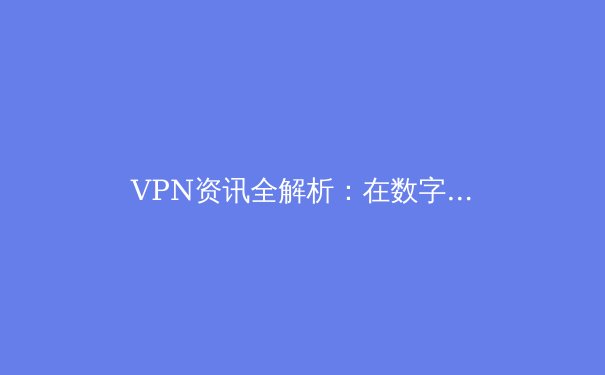 VPN资讯全解析：在数字时代守护你的网络边界与自由 - 2