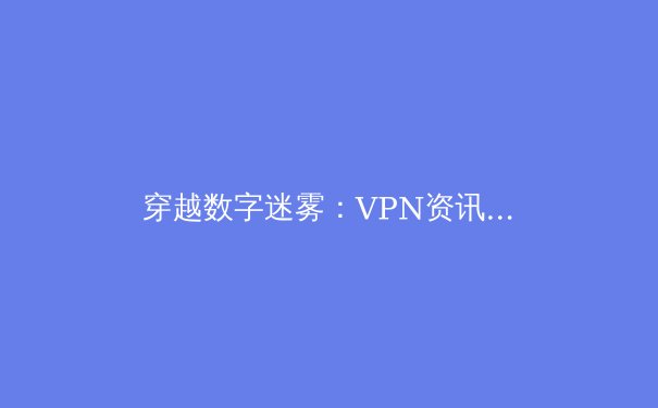 穿越数字迷雾：VPN资讯解读与安全使用新范式 - 3
